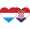 Luxembourg Croatia Flag Heart