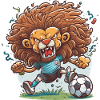 Lion Soccer Player