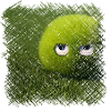 Drôle de boule d’herbe verte