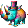 Chilled rhinoceros: A stylish rhinoceros