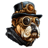 Steampunk Bulldog Dog