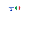 Israel Italy Heartbeat Flag Israeli