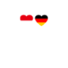 Indonesia Germany Heartbeat Flag