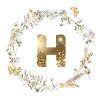 H Monogramm Glitter Boho Kranz