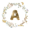 A Monogramm Glitter Boho Kranz