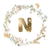 N Monogramm Glitter Boho Kranz