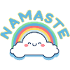 Namasté! Joyeux arc-en-ciel, personnalisable