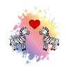 Zebra Comic Couple Amour