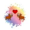 Stier Comic Paar Liebe