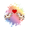 Cow Comic Couple Love