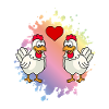 Chicken Comic Couple Love