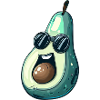 Cool kawaii avocado with sunglasses –