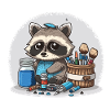 Schlauer Waschbär