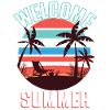 Welcome Summer Beach Palmen