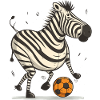Zebra Soccer Star