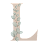 Letter L with flower tendril