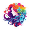 Flowers Girl Rainbow
