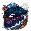 Racing cars in the mountains