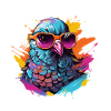 Taube bunter Vogel