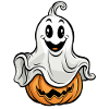 Ghost and Pumpkin Halloween