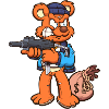 Teddybär mit Uzi