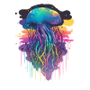 Grosse bunte Qualle