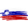 Slovénie Slovénie drapeau peint