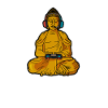 Buddha with Gamepad Spiritual Game