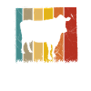 Cow Farmer Retro Gift