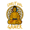 Buddha with Gamepad Spiritual Gamer