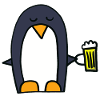 Pinguin mit Bier
