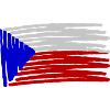 Tschechien Flag Flagge Painted gemalt