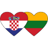 Croatia Lithuania Flag Heart