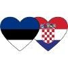 Estonia Croatia Flag Heart