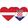 Latvia Croatia Flag Heart
