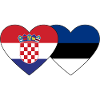 Croatia Estonia flag heart