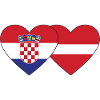 Croatia Latvia Flag Heart