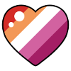 Heart (Lesbian Flag)