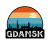 Danzig Polen Flagge Skyline Reisesouvenir