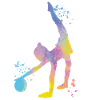 Gymnast with ball rhythmic gymnastics