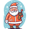 Santa Claus im Schnee
