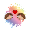 Igel Comic Paar Liebe