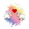 Schaf Comic Paar Liebe
