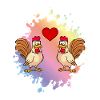 Rooster Comic Couple Love