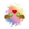 Turtle Comic Couple Love