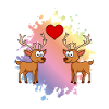 Deer Comic Couple Love