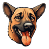 Malinois Dog Face - Compagnon Pawsome
