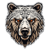 Grizzly Bear Face - Wildwood Whisperer