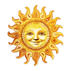 Sun smiling - playful charisma