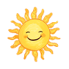 Sun smiling - rays of joy
